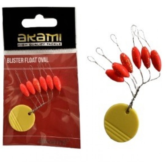 Blister Float Oval Akami Talla 00 Red Glitter Accesorios para Montajes