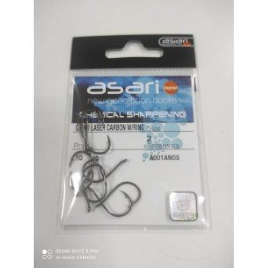 Anzuelo Asari Chinu Laser Carbon W/RING A001ANOS 