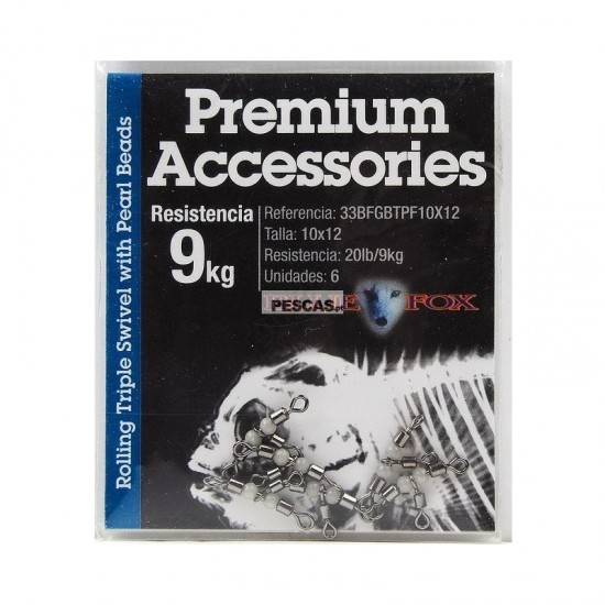 Giratorio Triple Blue Fox con Perla Fosforescente 10x12