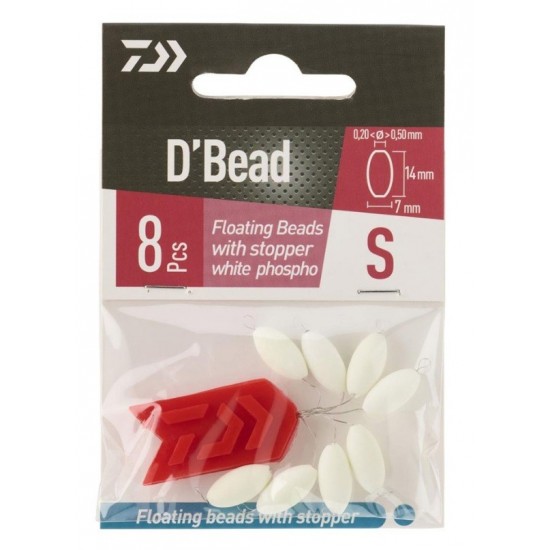 Perlas Flotantes Daiwa Ovales Blanca Accesorios para Montajes