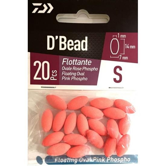 Perlas Flotantes Daiwa Ovales Rosa Fosfo Accesorios para Montajes
