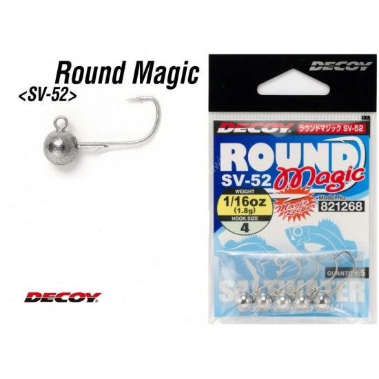 Anzuelo Decoy SV-52 ROUND MAGIC 5gr Hook 3 Cabezas Plomadas