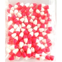 Micro Perlas Flotantes Ovaladas Color Blanca/Rosa