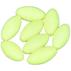 Micro Perlas Flotantes Ovaladas Color Verde Fluo