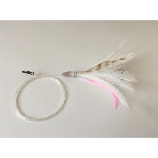 Tuna Trolling Crystal Pulpo White Pink Striped Curricán