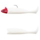 Combo Light Master Shad 100 8 gr White Coco - Red Head Vinilos