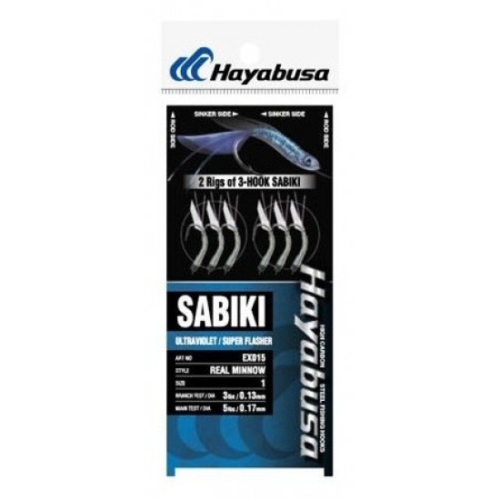 Sabiki Hayabusa Real Minnow EX015 Nº8Aparejos / Sabiki / Profundizadores