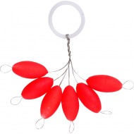 Flotador Oval bait Con Stooper Kali Kunnan Rojo Fosfo