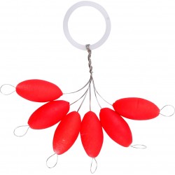 Flotador Oval bait Con Stooper Kali Kunnan Rojo Fosfo