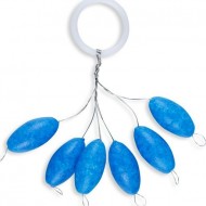 Flotador Oval bait Con Stooper Kali Kunnan Blue Fosfor