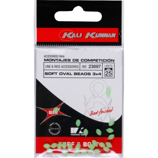 Bolitas Ovaladas Fosforescentes 6 x 8 Kali Kunnan Accesorios para Montajes