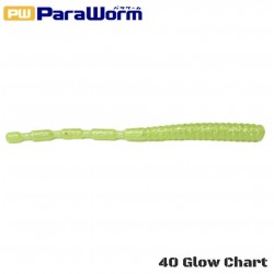 Major Craft Para Worm Soft Pintail Color 40 GLOW CHART