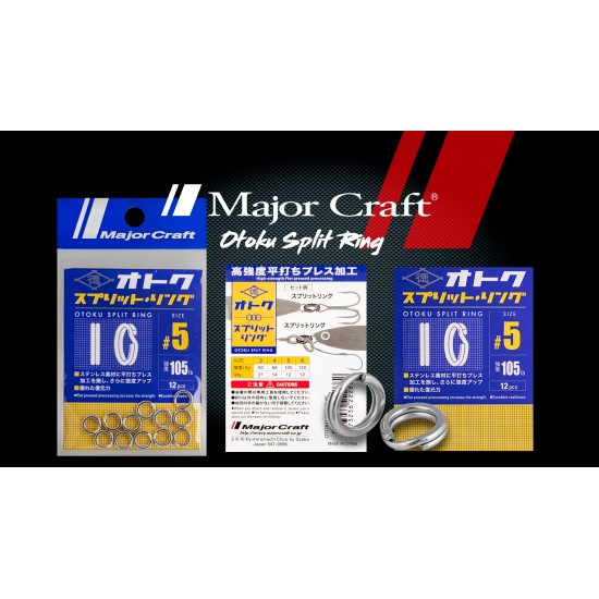 Major Craft Otoku Split Ring Emerillones y Conectores