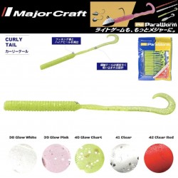 Major Craft Para Worm Curly Tail Color 41 Clear