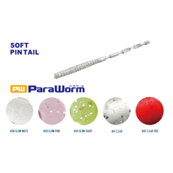 Major Craft Para Worm Soft Pintail Color 41 Kaimura Clear