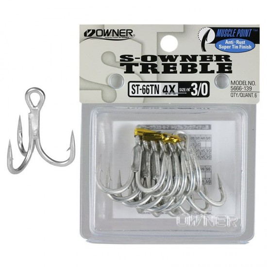 Anzuelo Triple Owner ST-66TN 4X N2/0