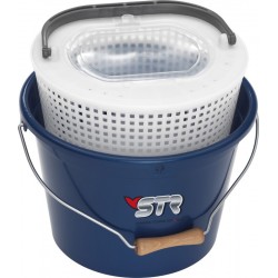 Cubo para cebos vivos 13L Verde + Cesta vivero de STR