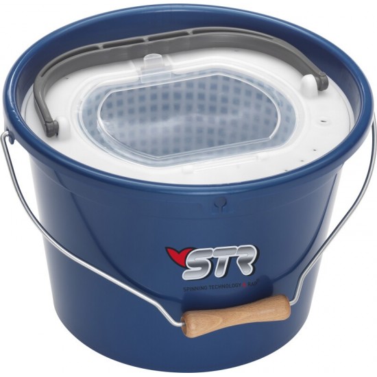 Cubo para cebos vivos 13L Verde + Cesta vivero de STR Oxigenadores / Cubo / Bolsa Porta-Peces