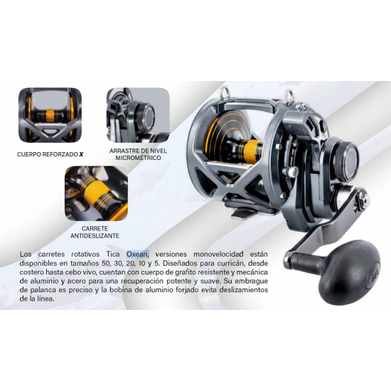 Carrete Tica Oxean OX 20 Black Currican