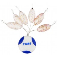 Oval Floating Bead With Stopper 6 Color White Glossy