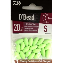 Perlas Flotantes Daiwa Ovales Verde Fosfo
