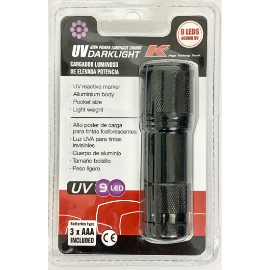 Linterna Kali Kunnan 9 Led UV