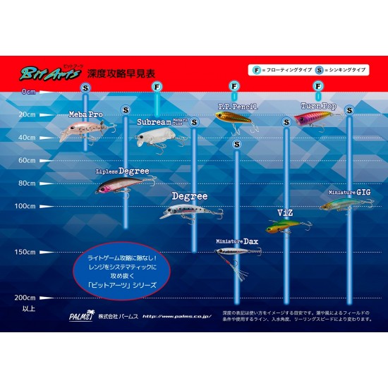 Palms Bit Arts Lipless Degree 50S Color H-98 